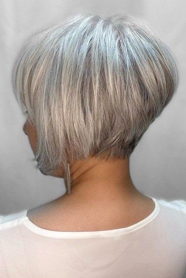 Stacked Inverted Bob with Tapered Nape