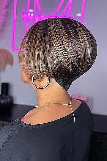 Steep Wedge Bob with Tapered Nape