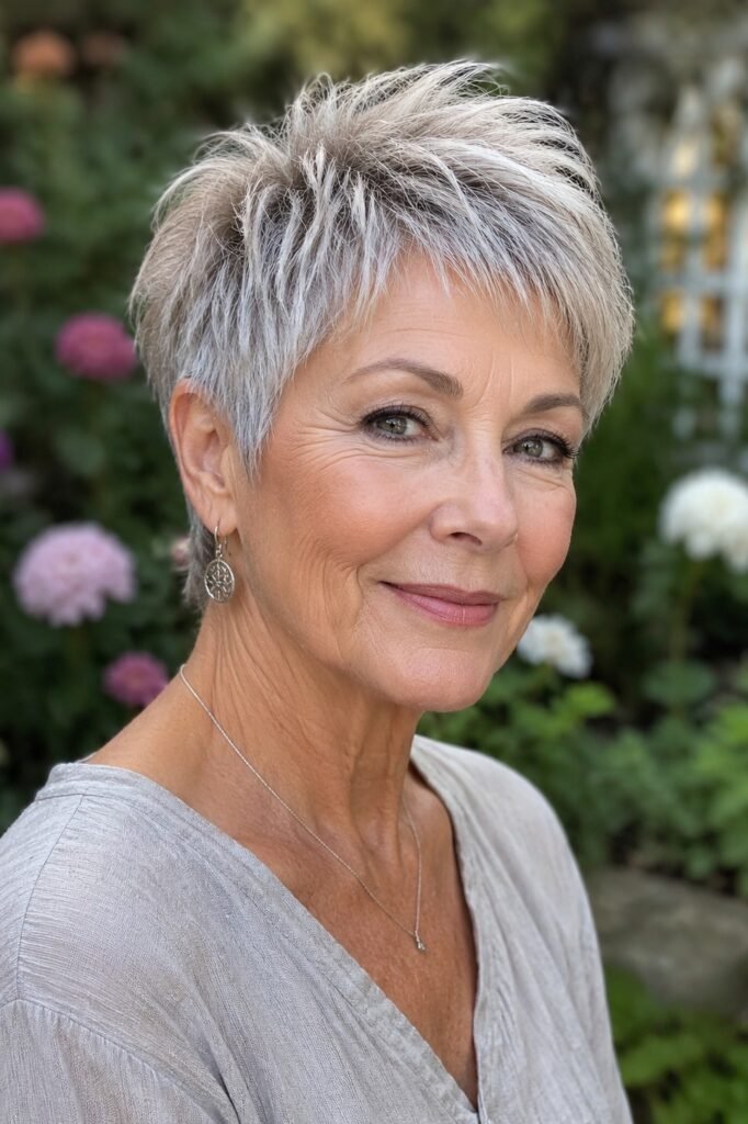 Tapered Pixie Cut with Volume on Top
