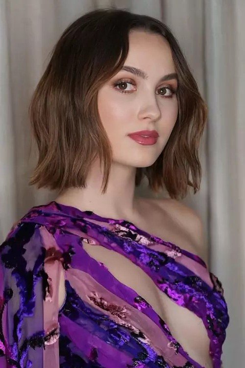 Textured Angled Bob with Center Part