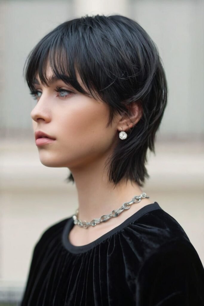 Textured Black Wolf Cut