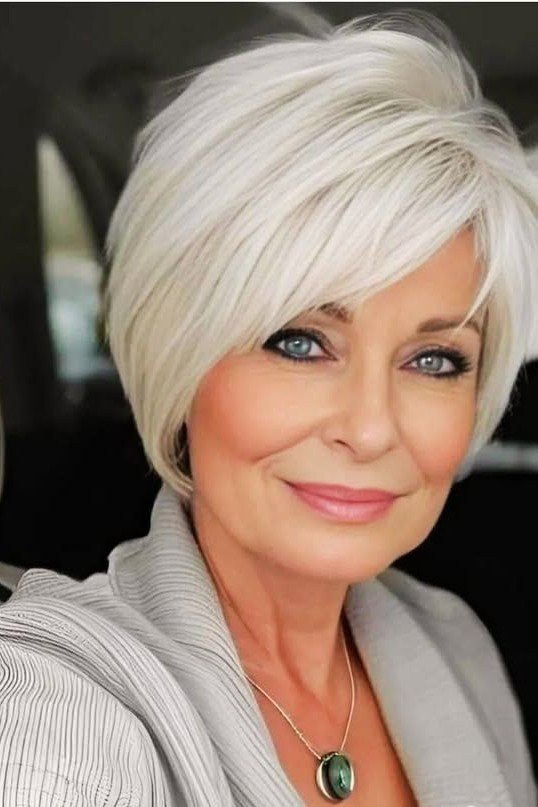 Textured Bob with Side-Swept Bangs