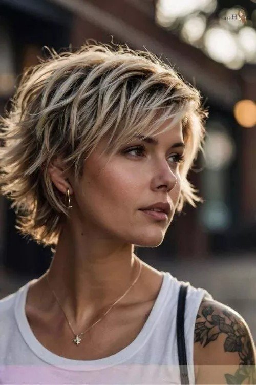 Textured Choppy Bob