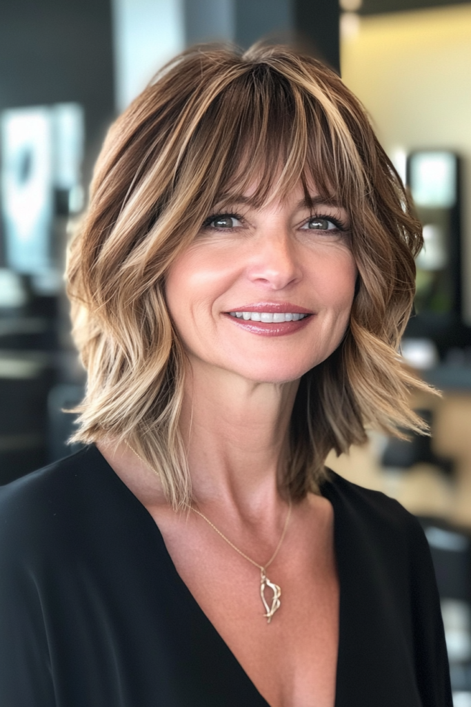 Textured Dimensional Bob with Soft Layers