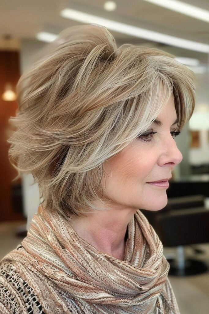 Textured Layered Bob with Face-Framing Pieces