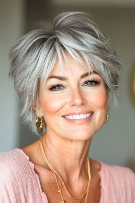 Textured Layered Pixie with Wispy Bangs
