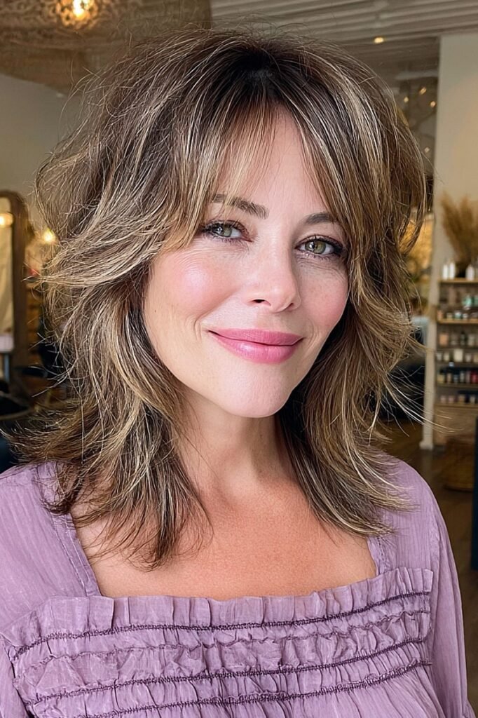 Textured Layered Shag with Bangs