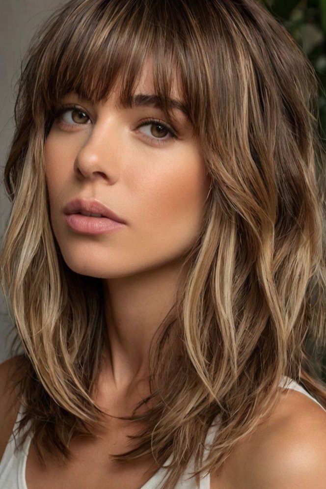 Textured Medium-Length Cut with Face-Framing Layers