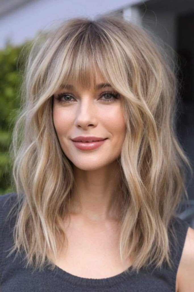 Textured Medium-Length Cut with Volume