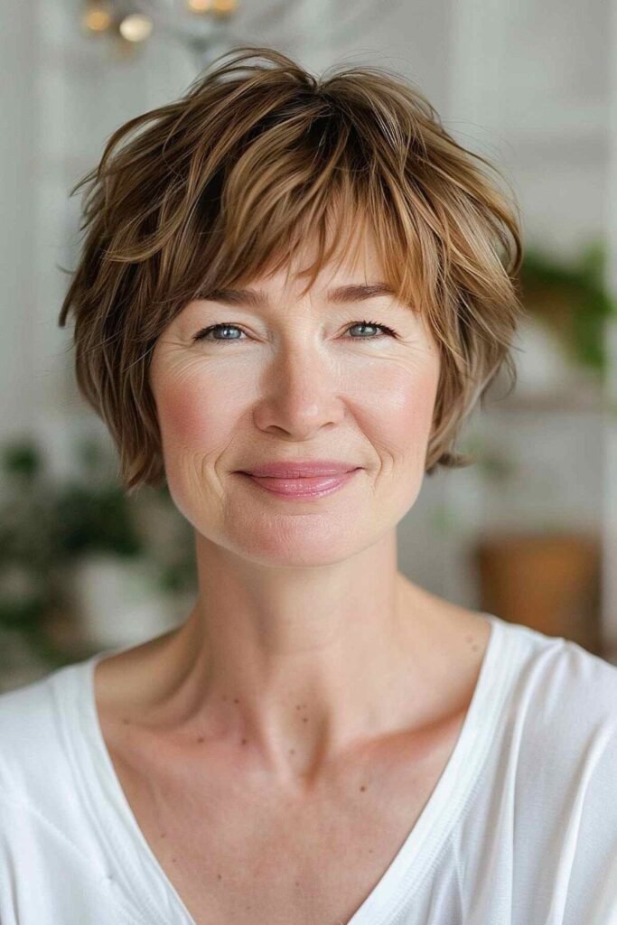 Textured Messy Crop with Soft Fringe
