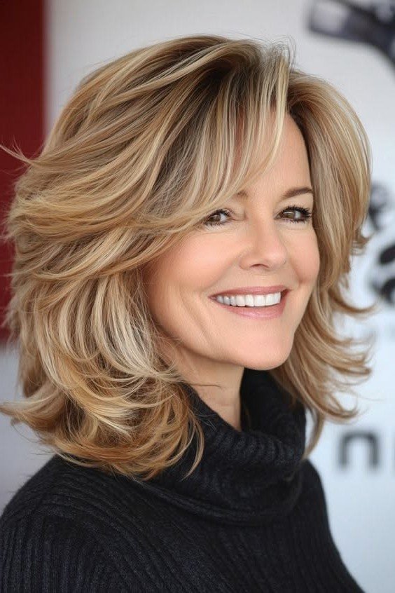 Textured Mid-Length Cut with Face-Framing Layers
