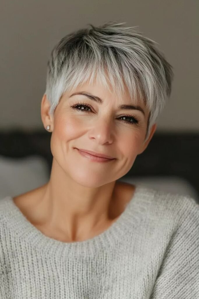 Textured Pixie Cut with Soft Bangs