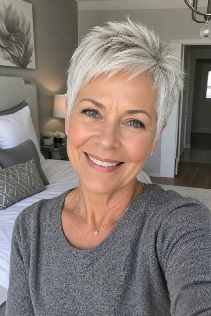 Textured Pixie Cut with Spiky Crown
