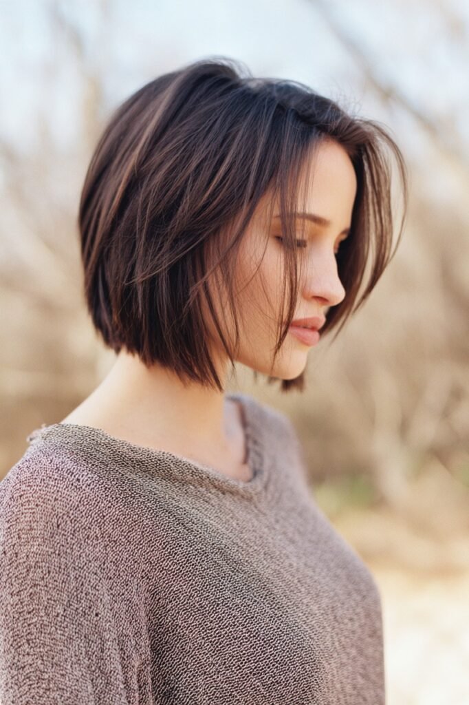 Textured Short Bob with Piece-y Ends