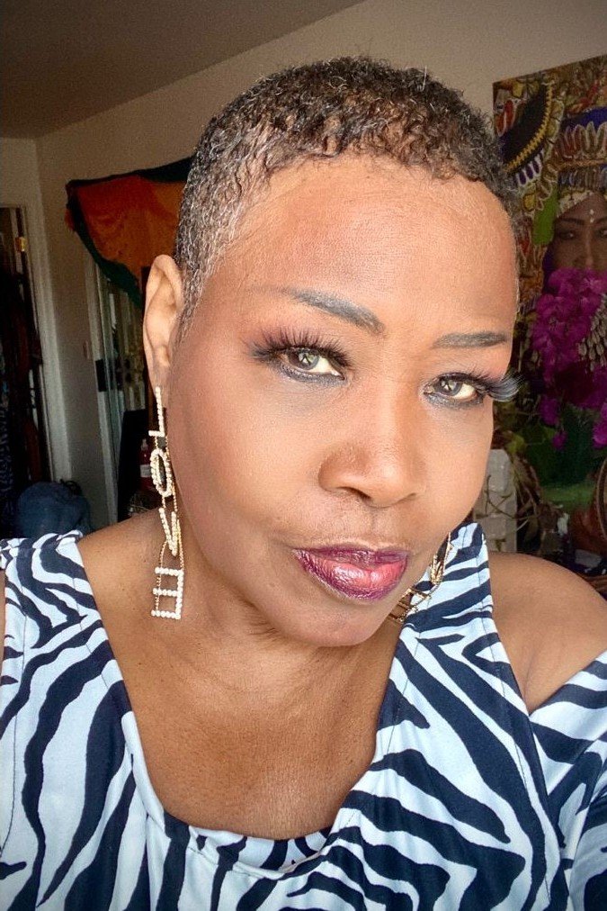 Textured Short Pixie with Natural Gray Tones