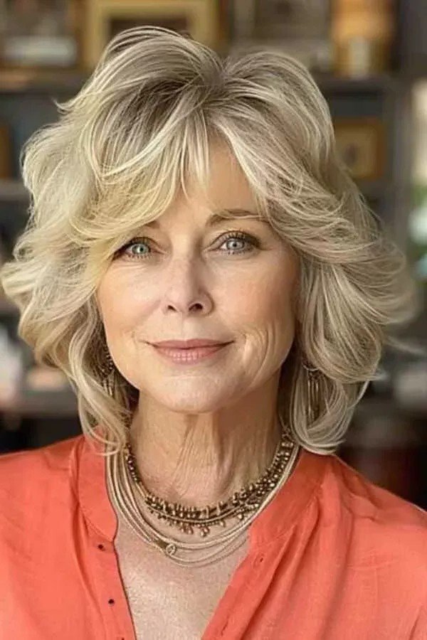 Textured Voluminous Bob with Face-Framing Layers