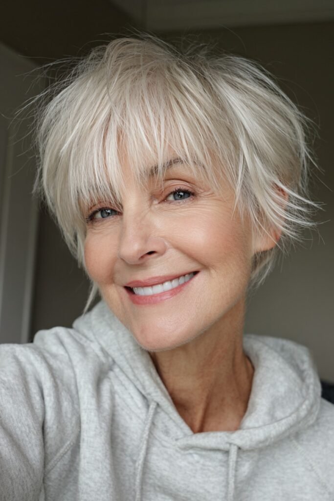 Tousled Pixie Cut with Piecey Bangs