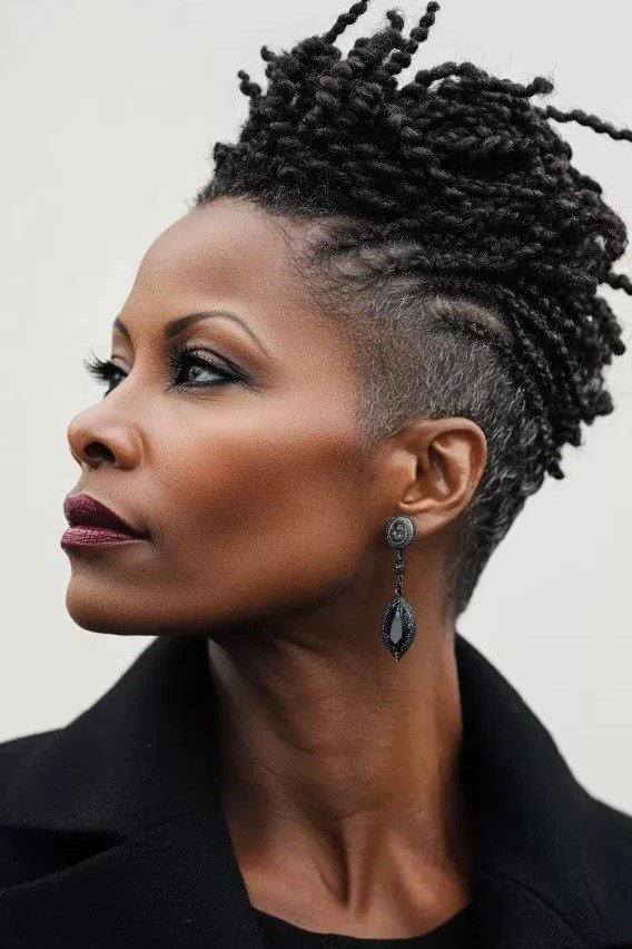 Undercut Pixie with Twisted Locs