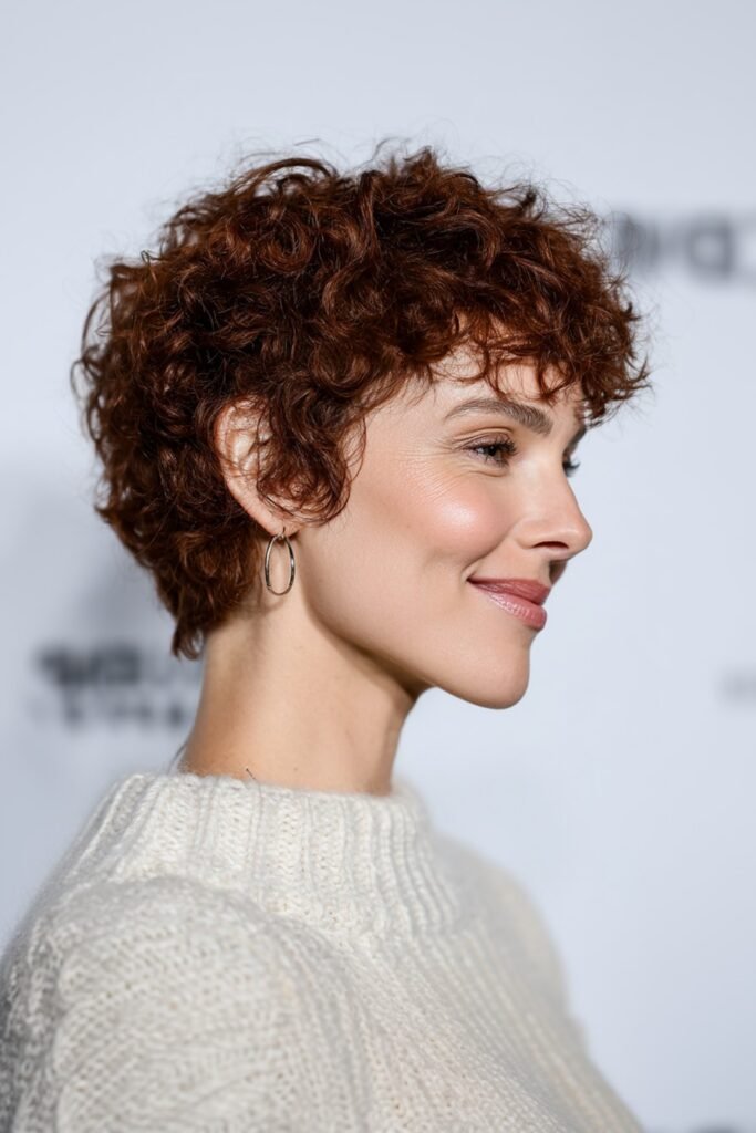Very Short Curly Pixie Cut