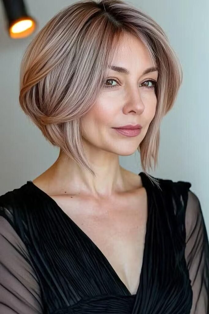 Voluminous Asymmetrical A-Line Bob