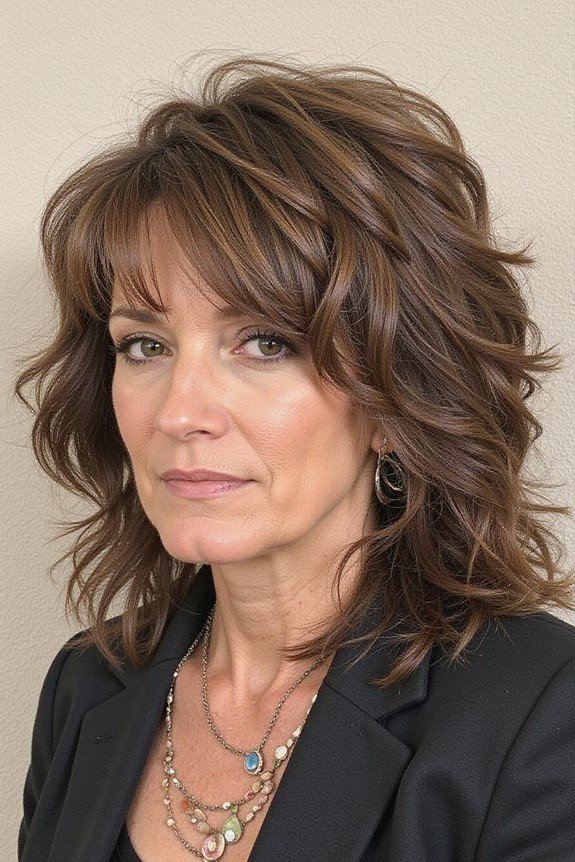 Voluminous Layered Shag with Wispy Fringe