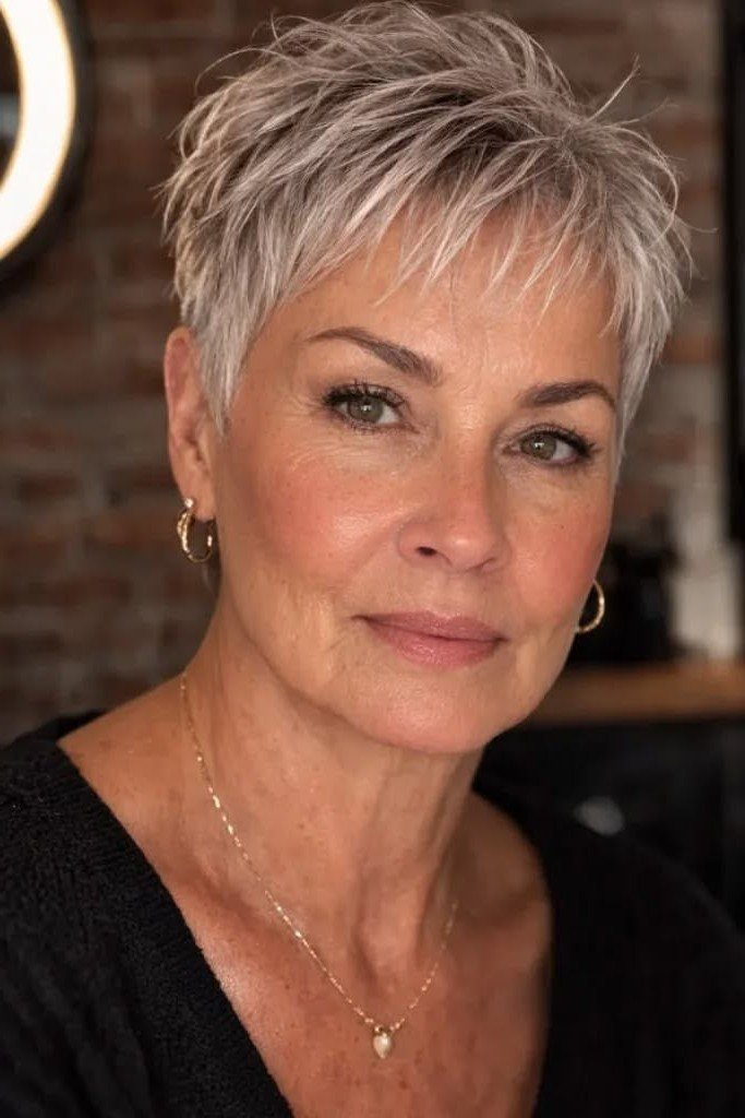 Voluminous Spiked Pixie Cut