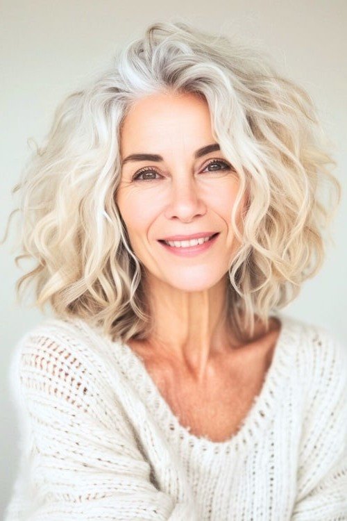 Voluminous Wavy Shoulder-Length Cut