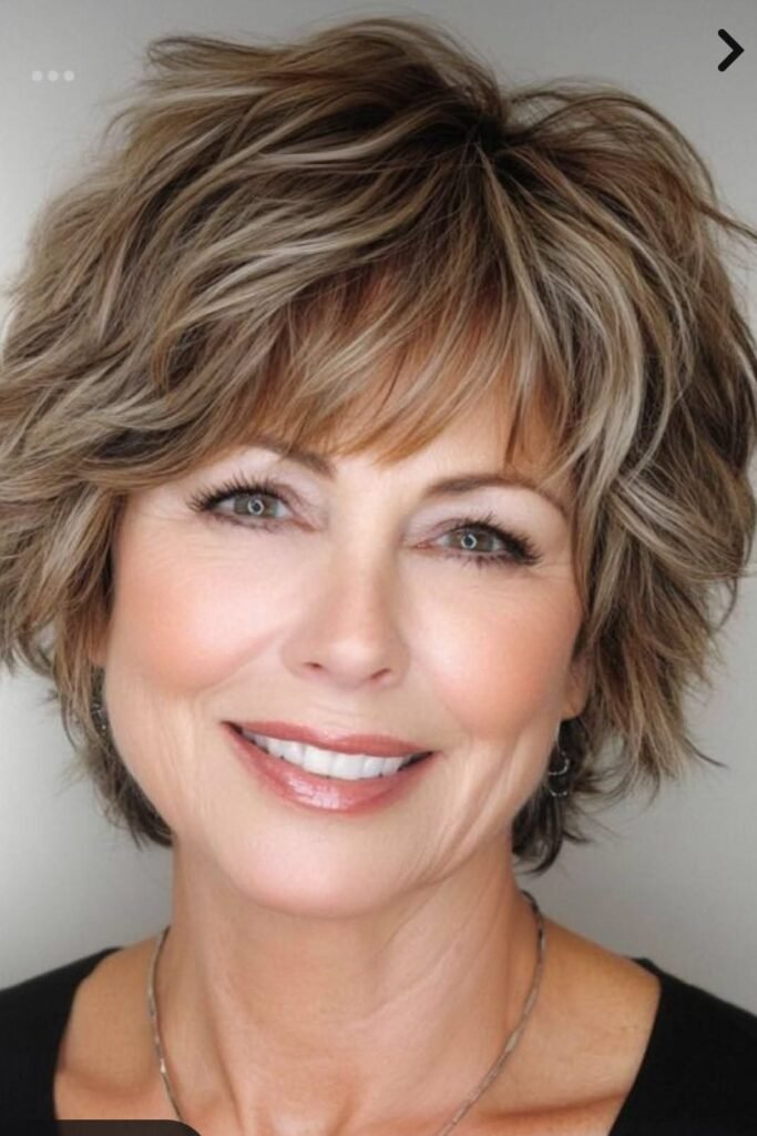 Wavy Bronde Textured Short Bob