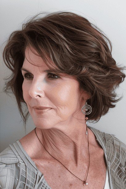 Wavy Layered Bob with Volume