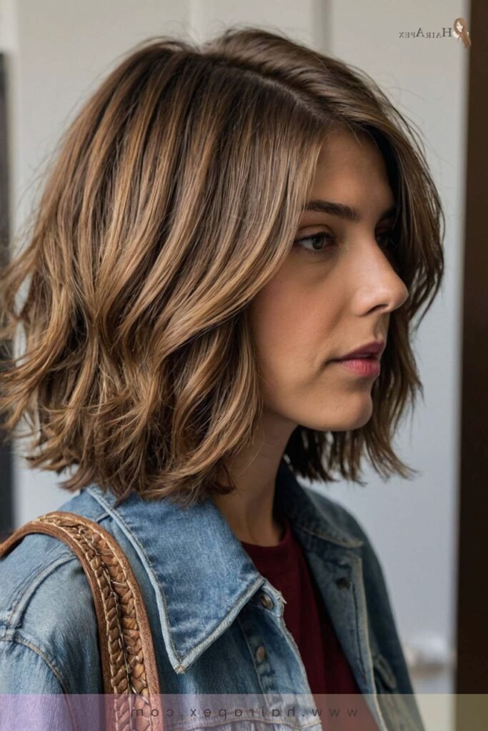 Wavy Shoulder-Length Cut with Soft Layers