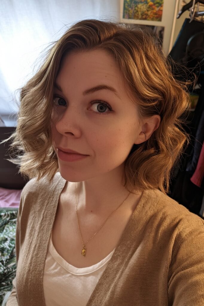 Wavy Textured Bob with Root Melt