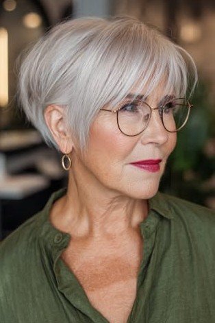 Wispy Layered Bob with Soft Bangs