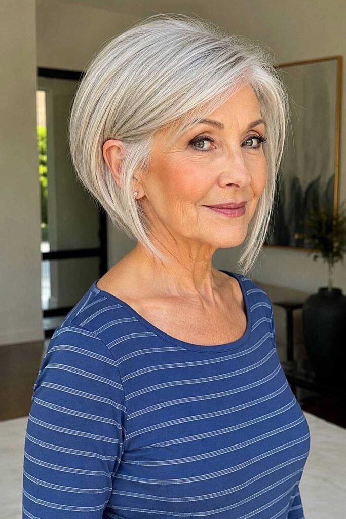 Angled Inverted Bob with Sleek Layers