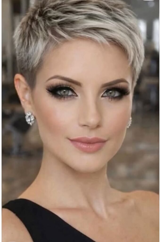 Ash Blonde Textured Pixie