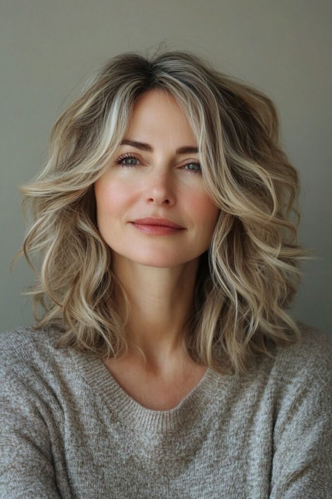 Blonde Balayage Layered Bob with Volume