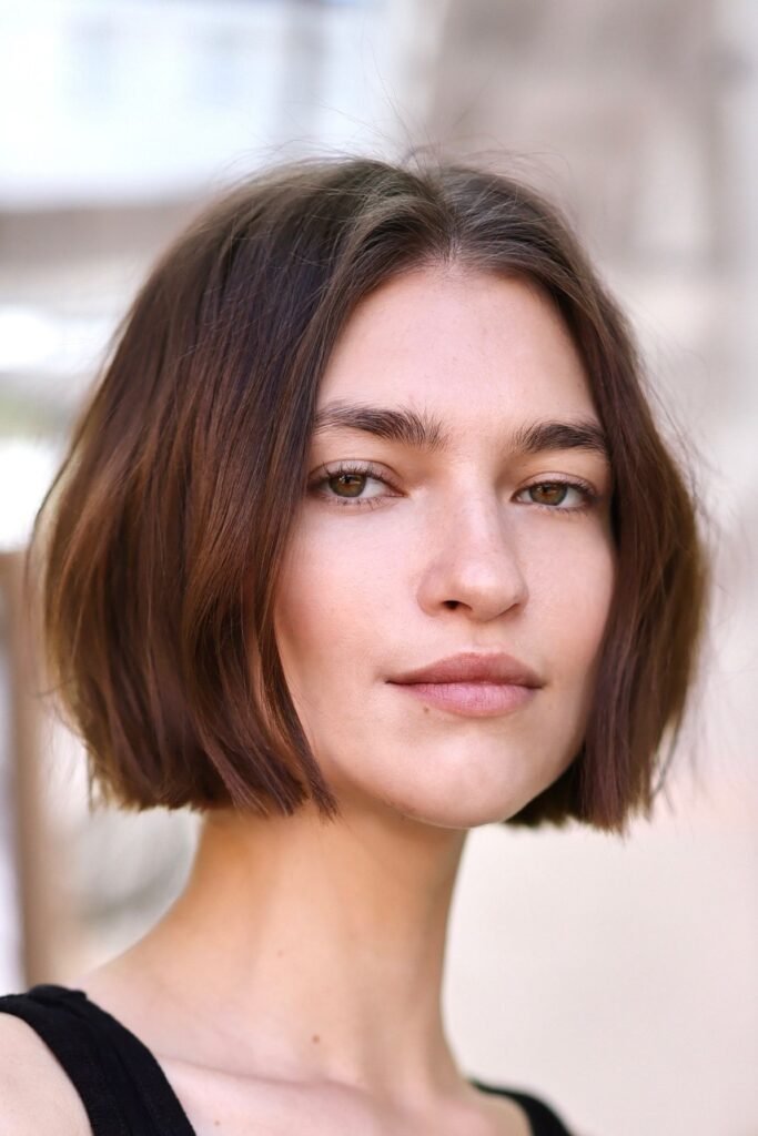 Blunt Chin-Length Bob with Soft Waves