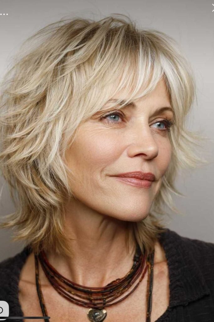 Choppy Layered Shag with Feathered Bangs