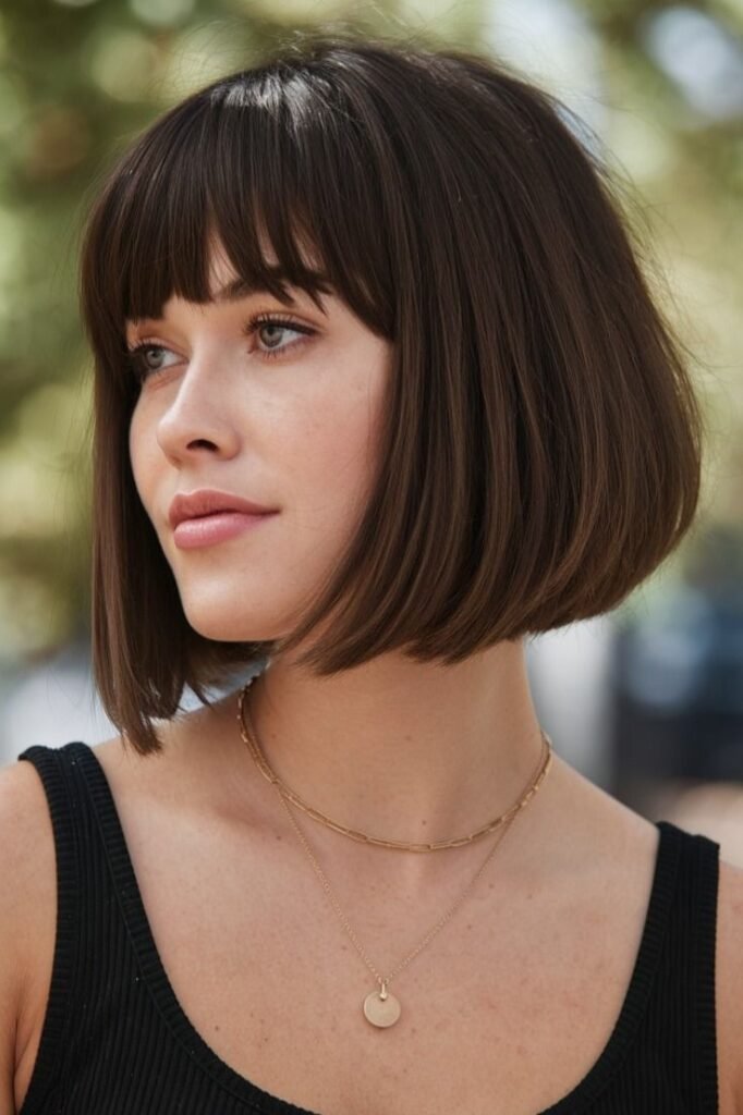 Classic Bob with Blunt Bangs