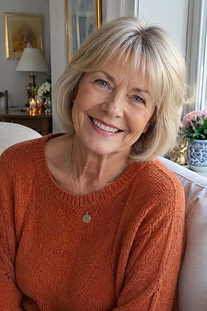 Classic Layered Bob with Feathered Bangs