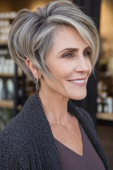 Classic Rounded Bob with Highlighted Texture