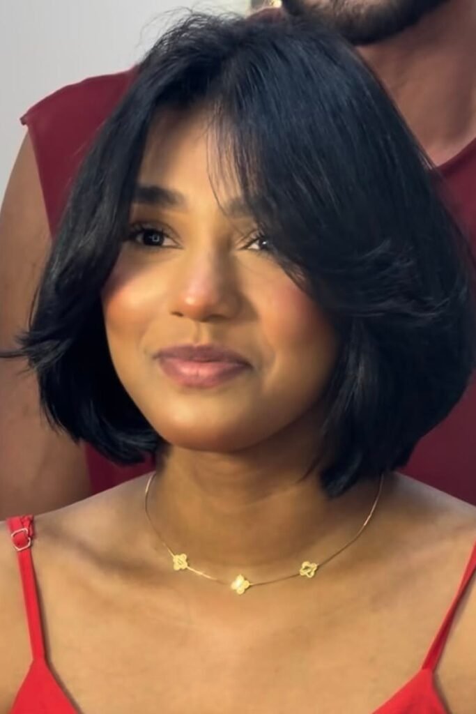 Classic Rounded Bob with Soft Feathered Layers