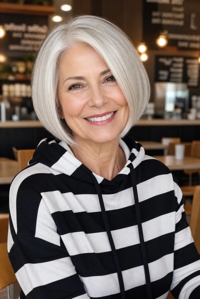 Classic Silver Bob with Rounded Ends