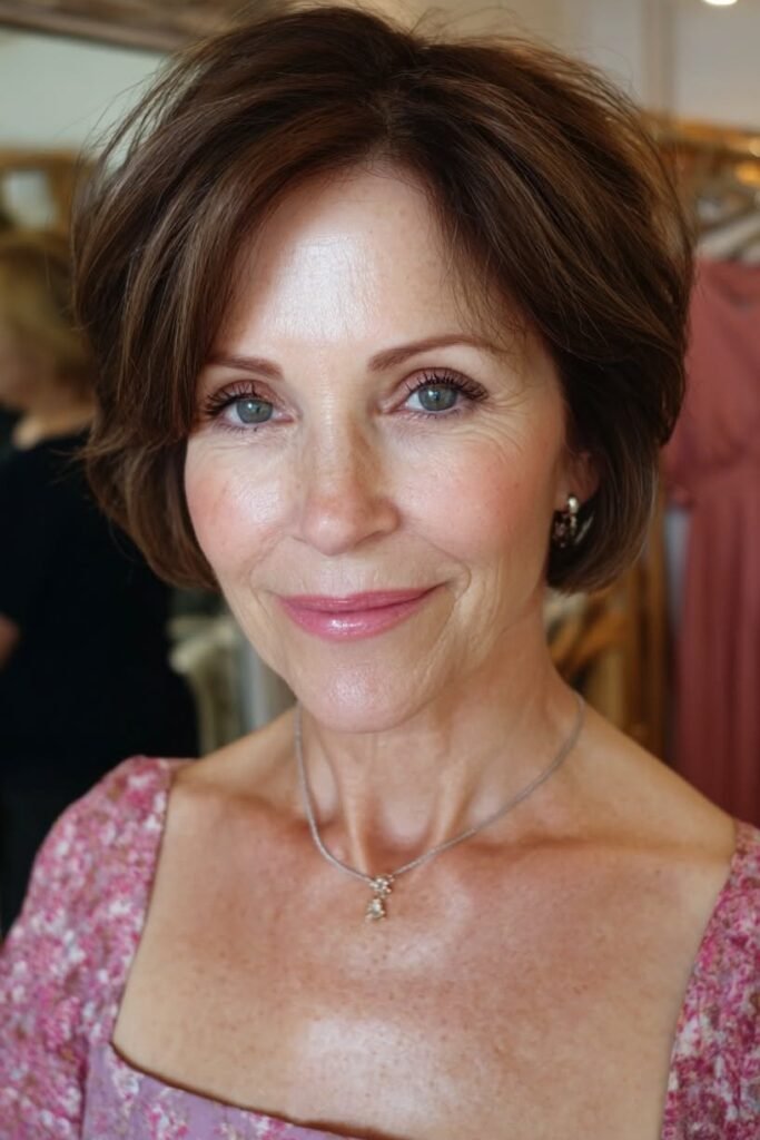 Classic Soft Layered Bob with Subtle Volume