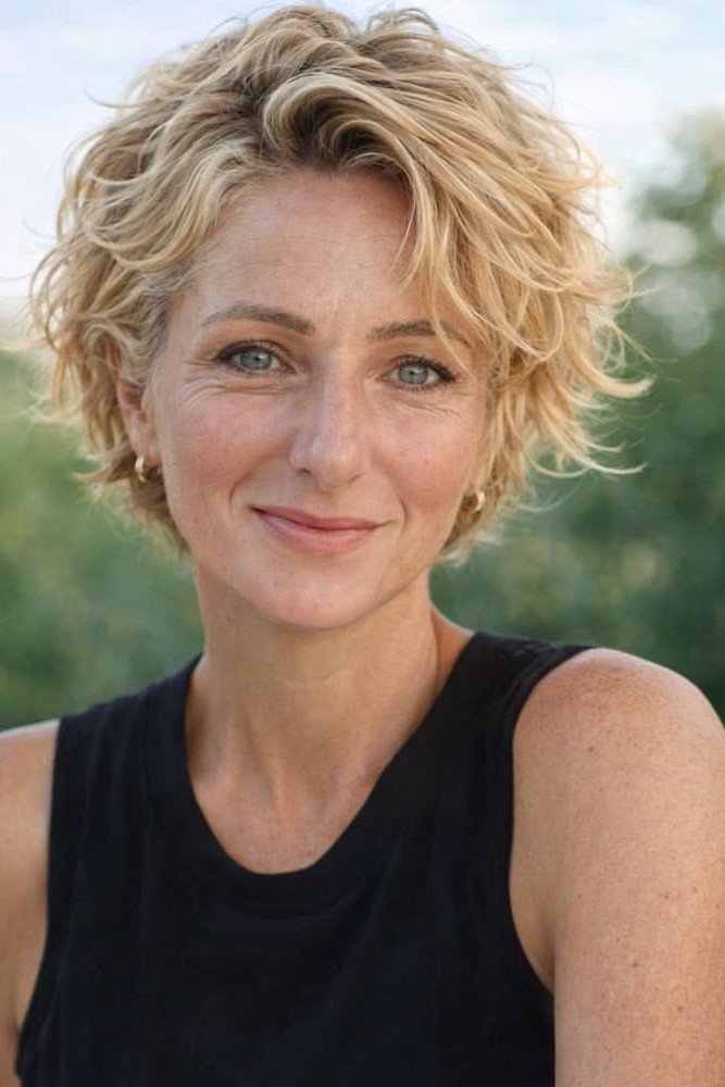 Curly Short Bob with Textured Layers