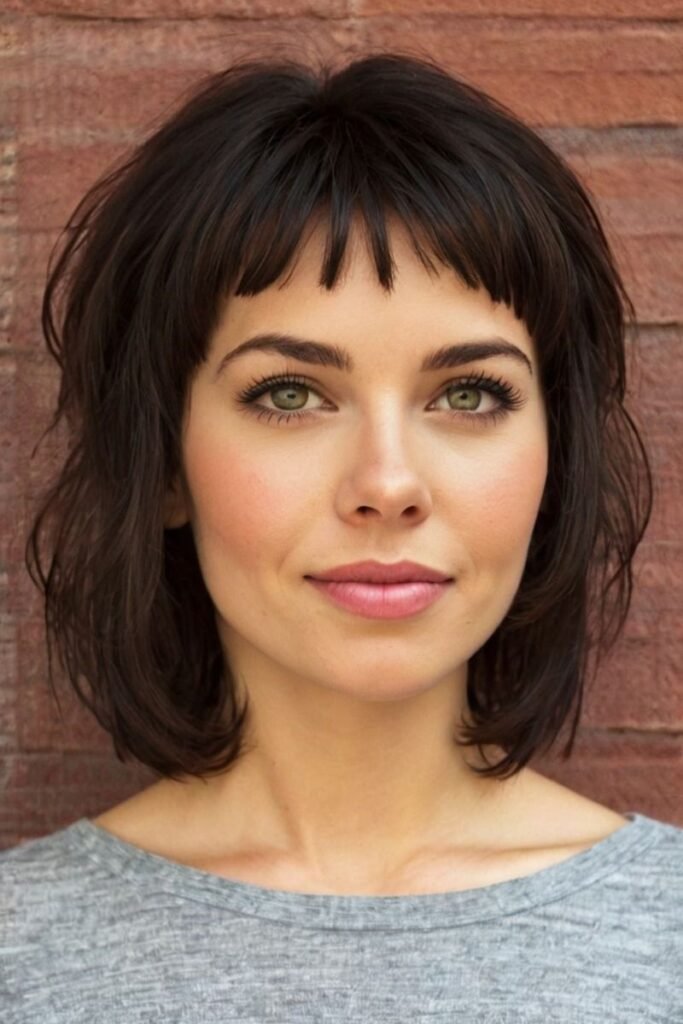 Disconnected Shag Cut with Dark Layered Hair