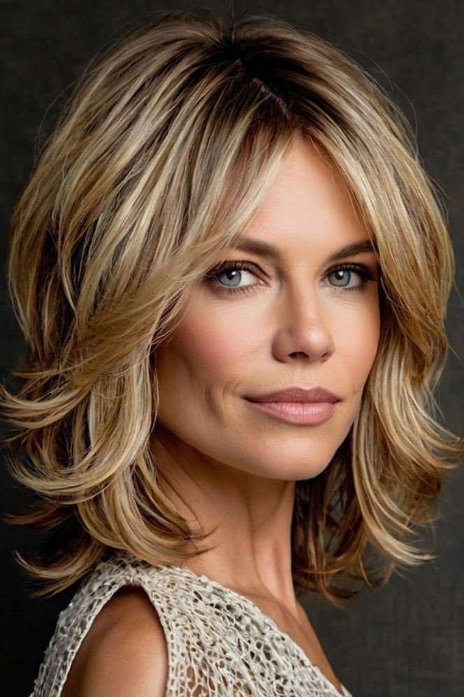 Face-Framing Layered Shag Bob