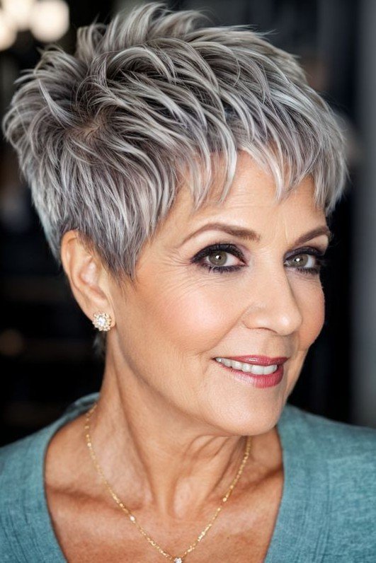 Feathered Grey Spiky with Soft Texture