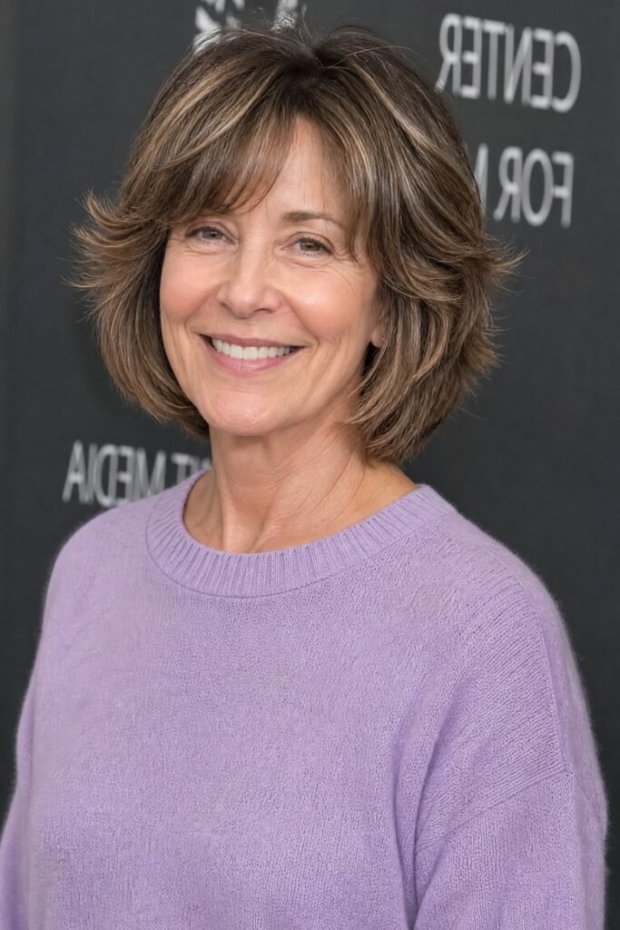 Feathered Shoulder-Length Bob with Soft Layers