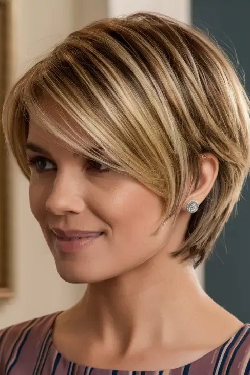 Honey Blonde Bob with Soft Face-Framing Layers