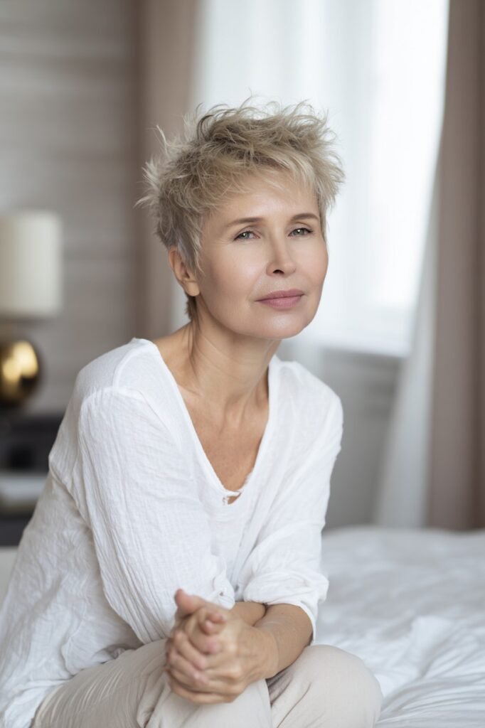 Layered Blonde Pixie